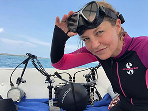 scuba diver Sandra Bessudeo