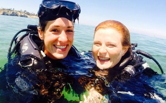 Amber and Emily in the water