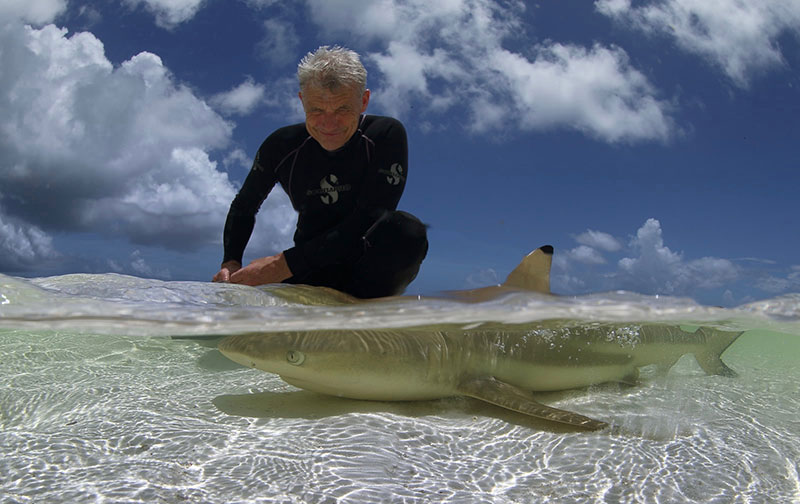 Paul Rose with shark