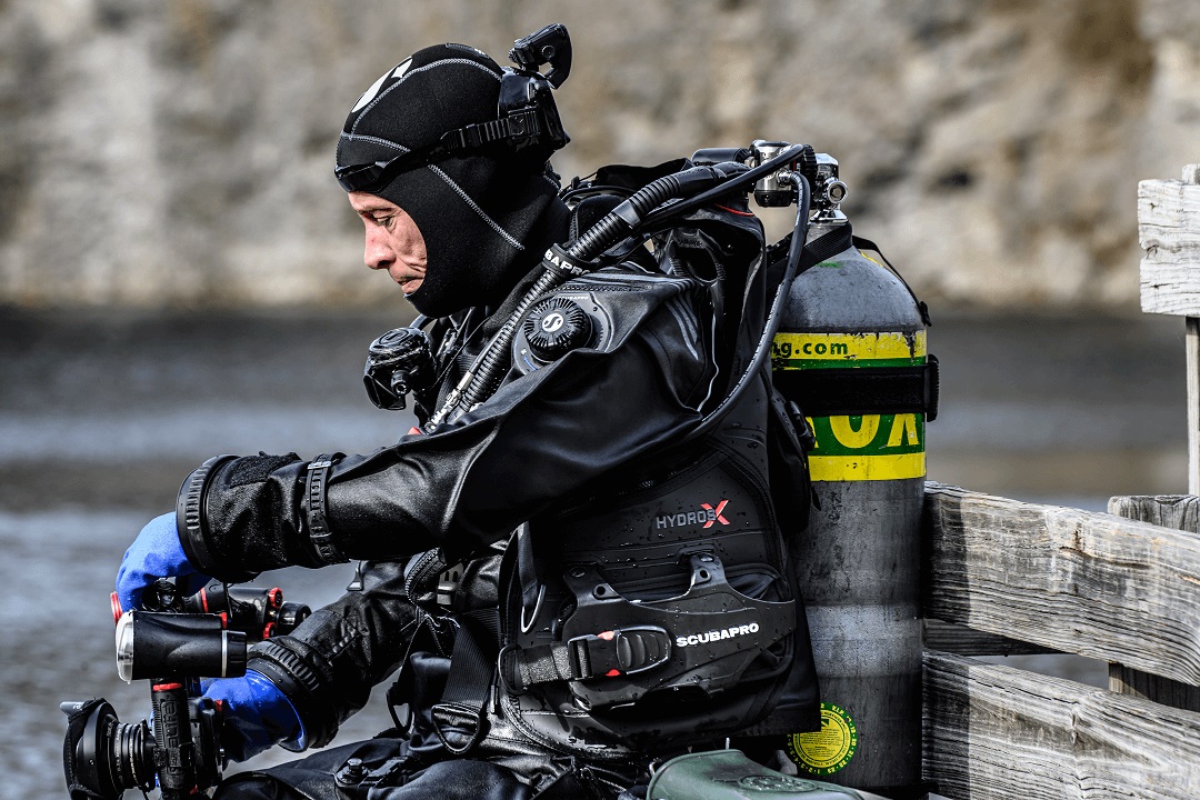 Scuba Diver in a Drysuit