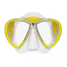 Synergy 2 Twin Trufit Dive Mask, Clear/Silver-Yellow