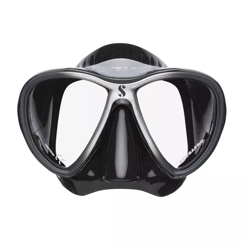 Synergy 2 Twin Trufit Dive Mask, Black/Silver